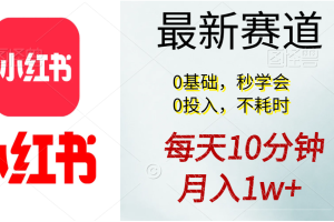 （11340期）每天10分钟，月入1w+。看完就会的无脑项目