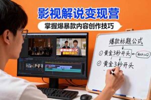 (16348期)影视解说变现营:通过30+实战案例爆款内容创作技巧,掌握影视解说盈利密码