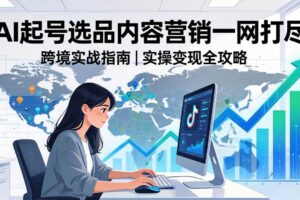 （17824期）2026 TikTok 跨境AI实操：从零基础到变现全流程，AI起号选品内容营销一网打尽