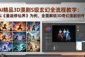 （17882期）AI精品3D漫剧S级玄幻全流程教学：以《重返修仙界》为例，全面解锁3D奇幻漫剧创作